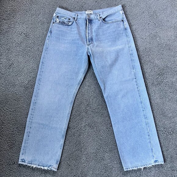 Denim - AGOLDE 90's Straight-Leg Jeans -Women's Size 34 -Organic Cotton - Loose Fit -EUC